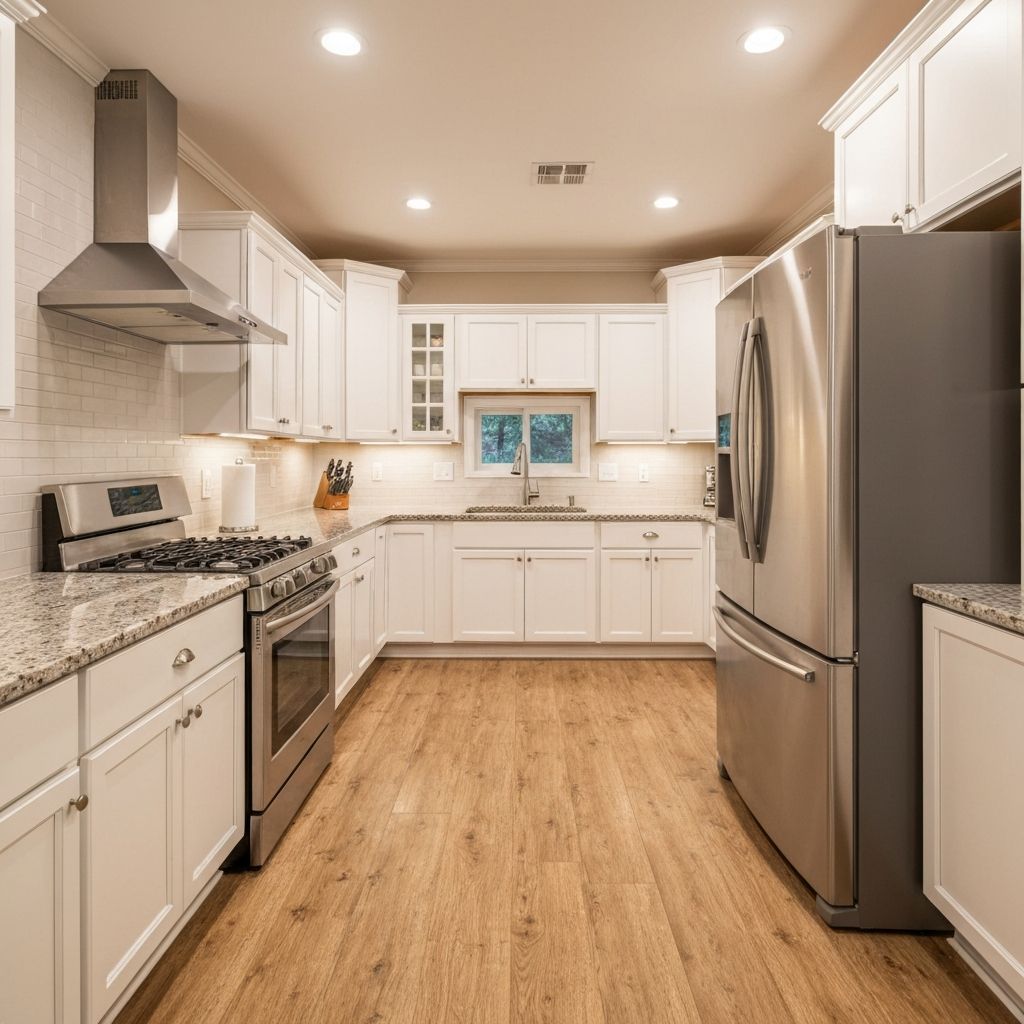 Beautiful modern kitchen with refaced cabinets